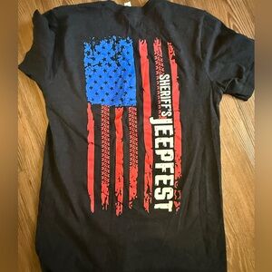 Jeep Shirt Sleeve T-Shirt Sheriffs Jeepfest  Size Small
